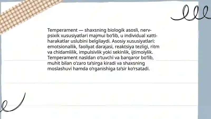 Temperament 3