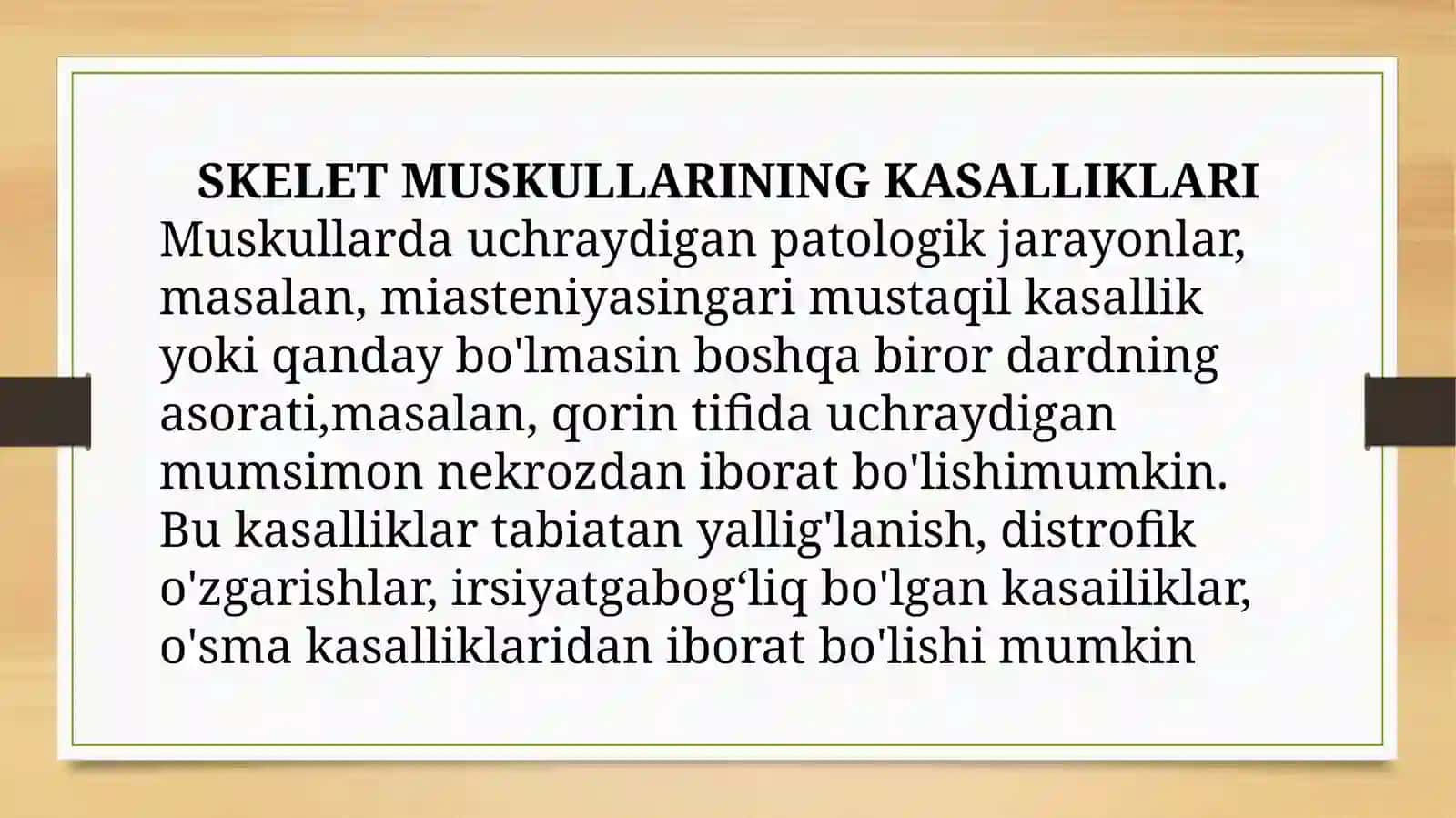Skelet mushak kasalliklari miopatiya,Miotoz,miasteniya 3