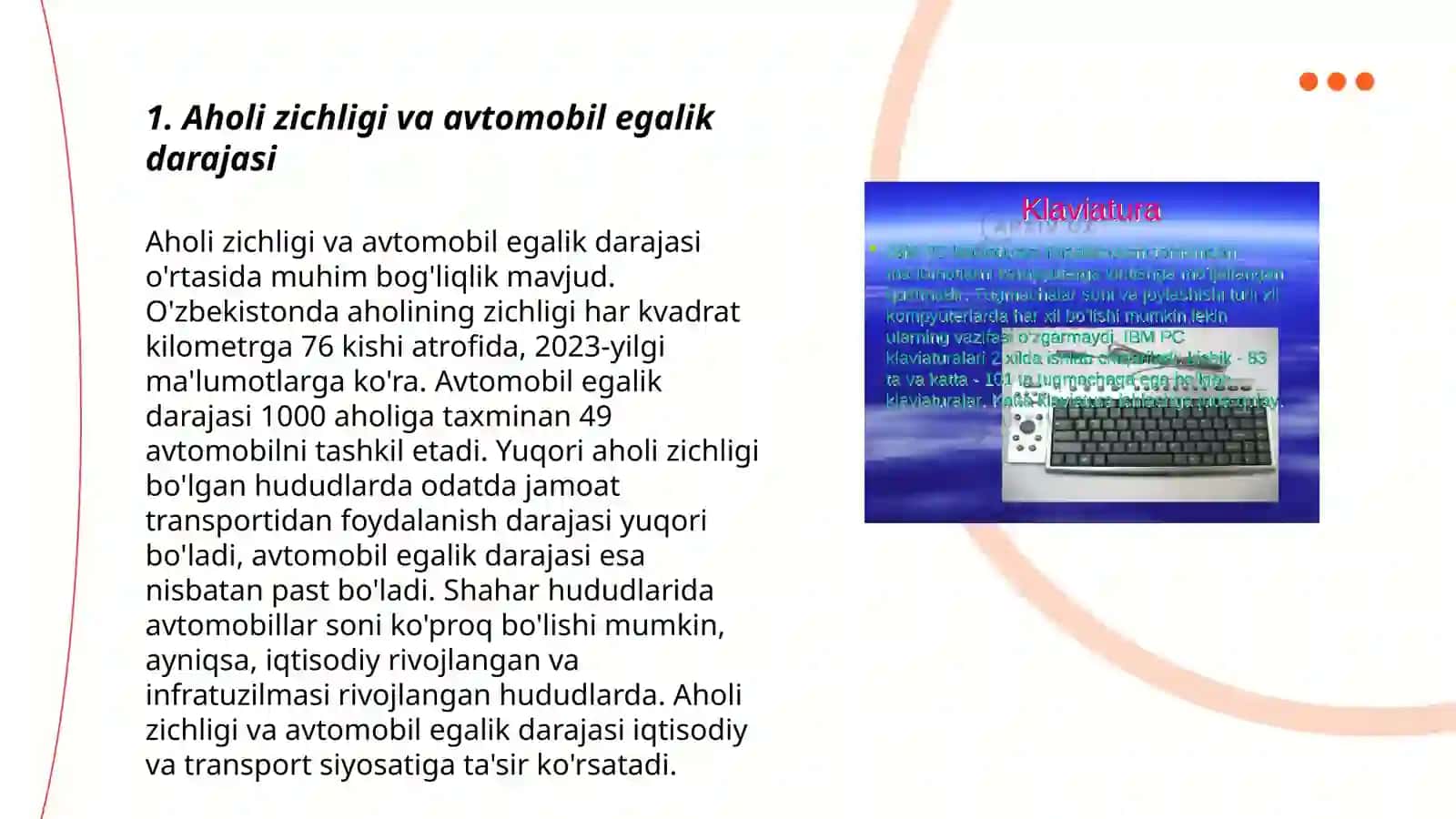 Shahar aholi avtomobilizatsiyasi va uning qonuniyatlari 3