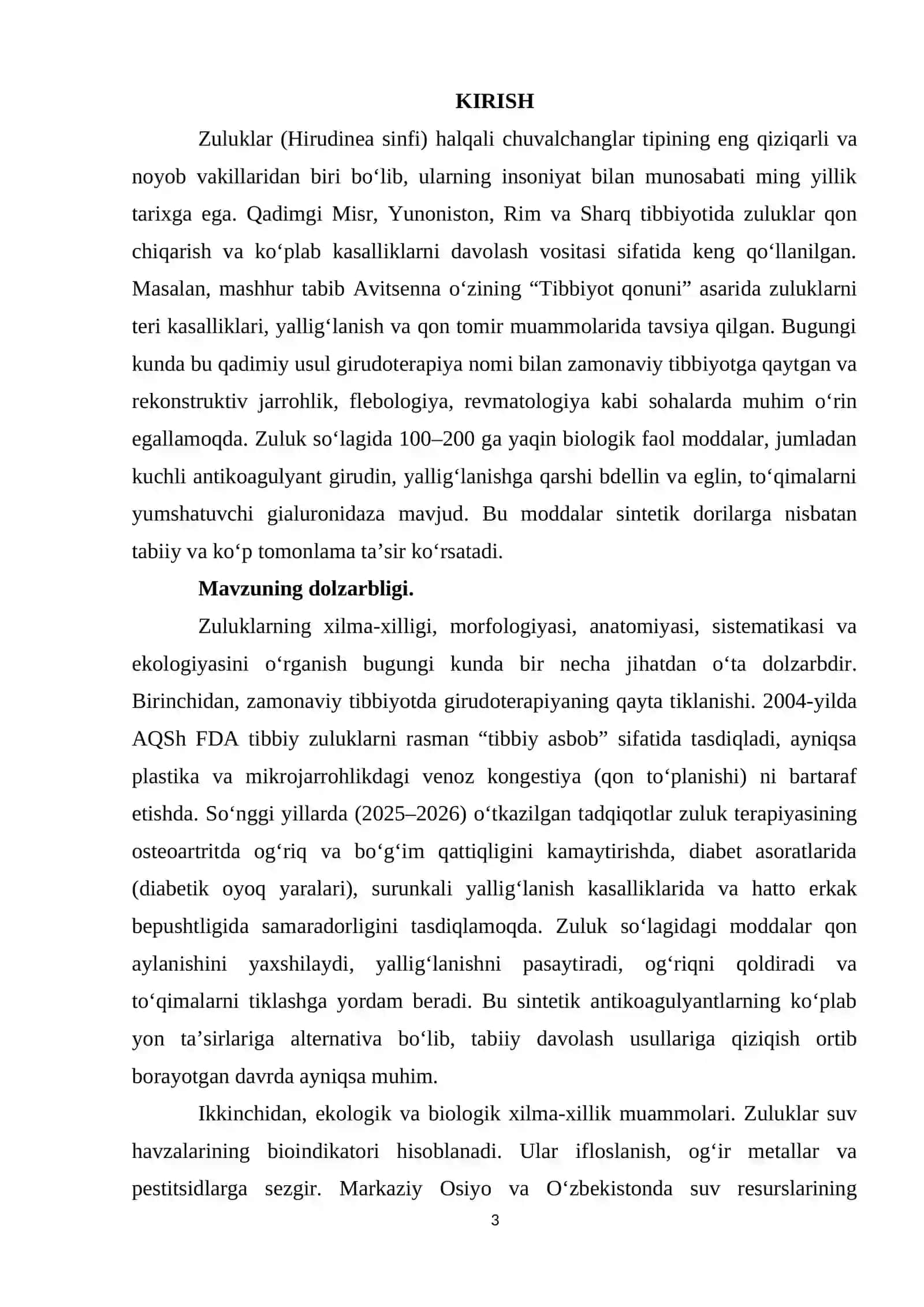Zuluklarning xilma xilligi va axamiyati 3