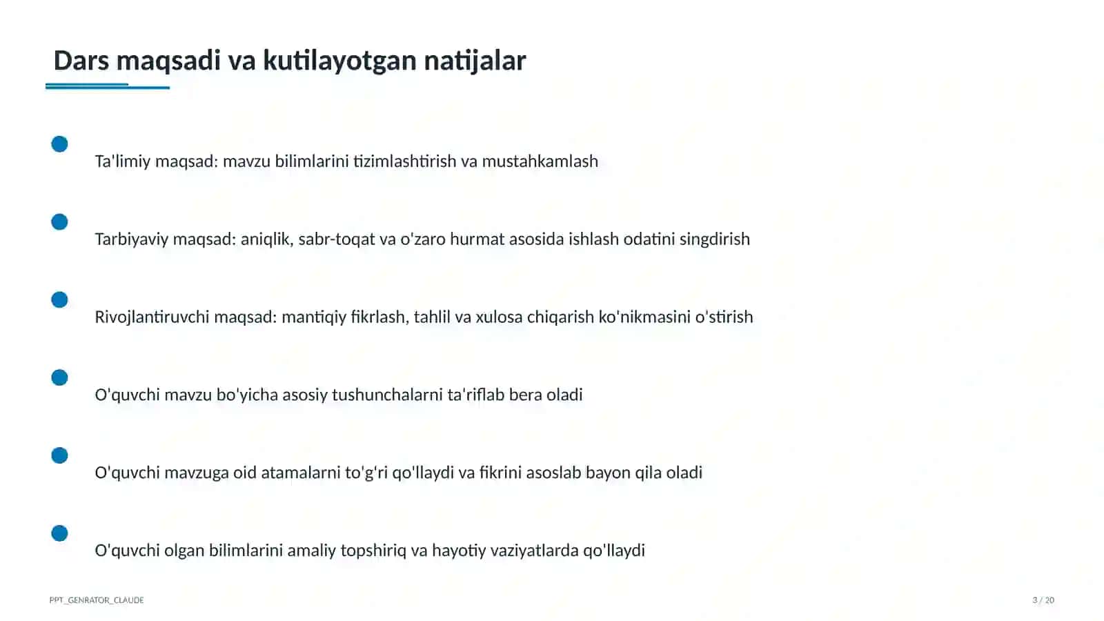 Yil o'qituvchisi" va "Kasbiy mahorat yetakchisi" tanlovlariga tayyorgarlik 3