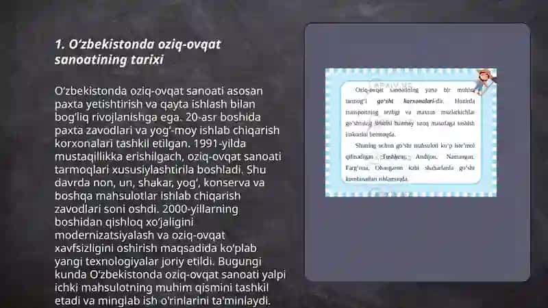 Oʻzbekistonda oziq ovqat sanoati 3