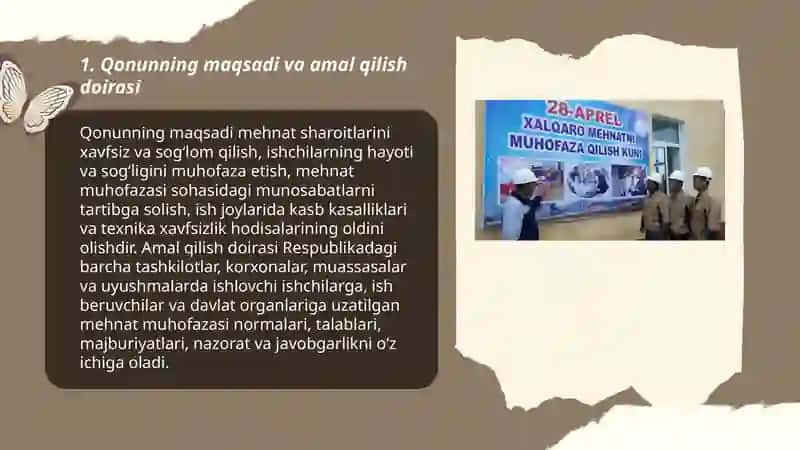 Mehnatni muhofaza qilish to'g'risida qonun 3