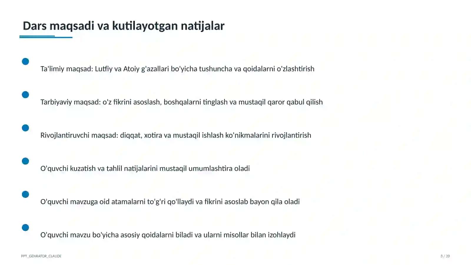Lutfiy va Atoiy g'azallari (10-sinf) 3