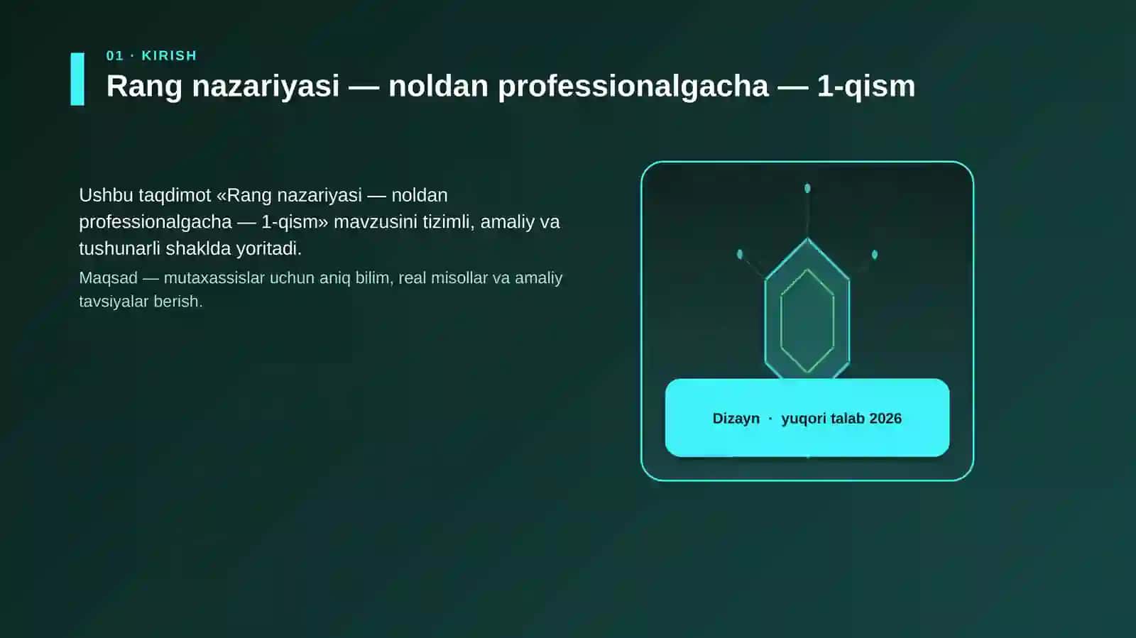 Rang nazariyasi — noldan professionalgacha — 1-qism 3