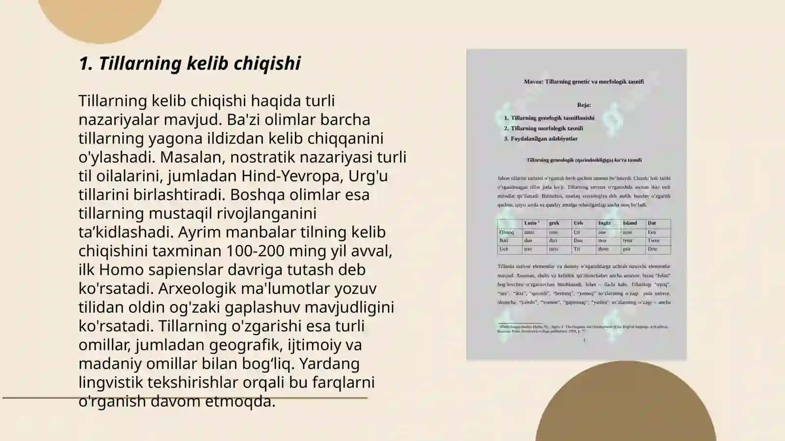 Tillarning genalogik tasnifi 3