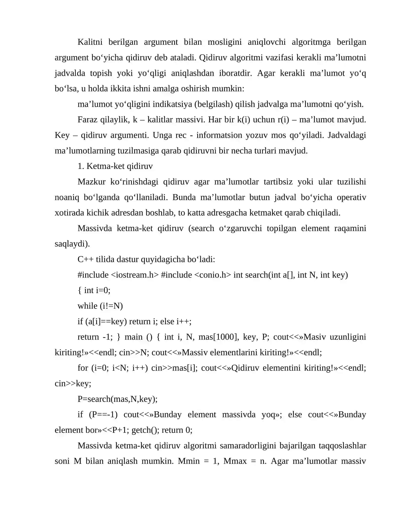 Qidiruv algoritmlarini tadqiq qilish 3