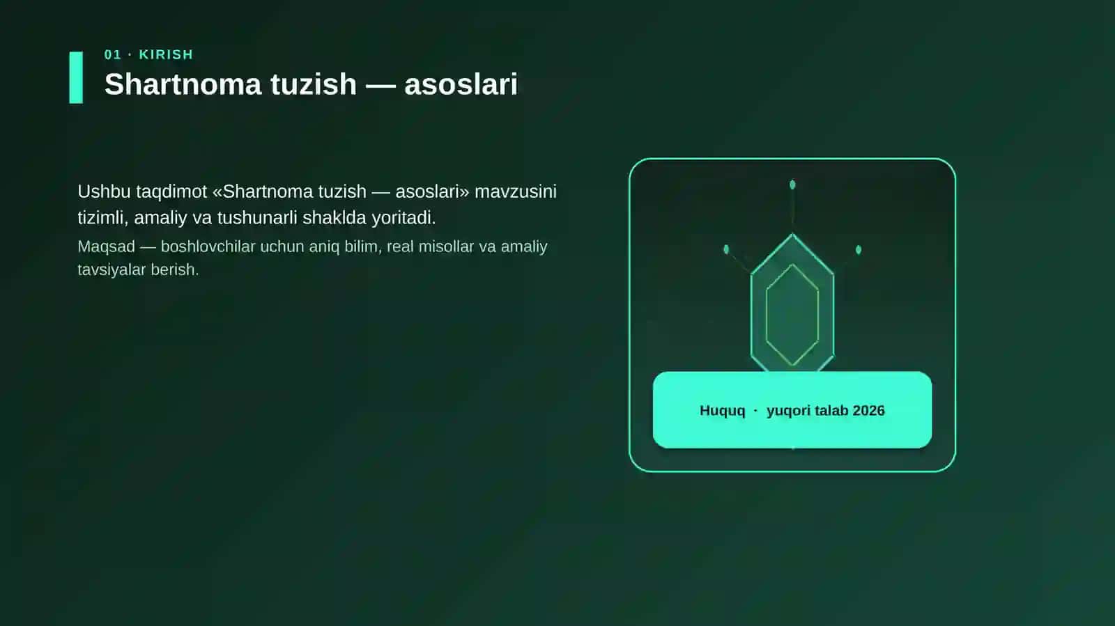 Shartnoma tuzish — asoslari 3