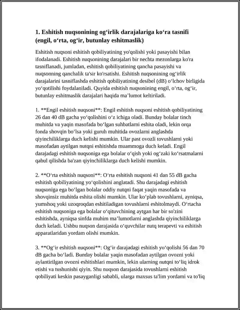 ESHITISHDA NUQSONI BO‘LGAN BOLALAR TASNIFI 3