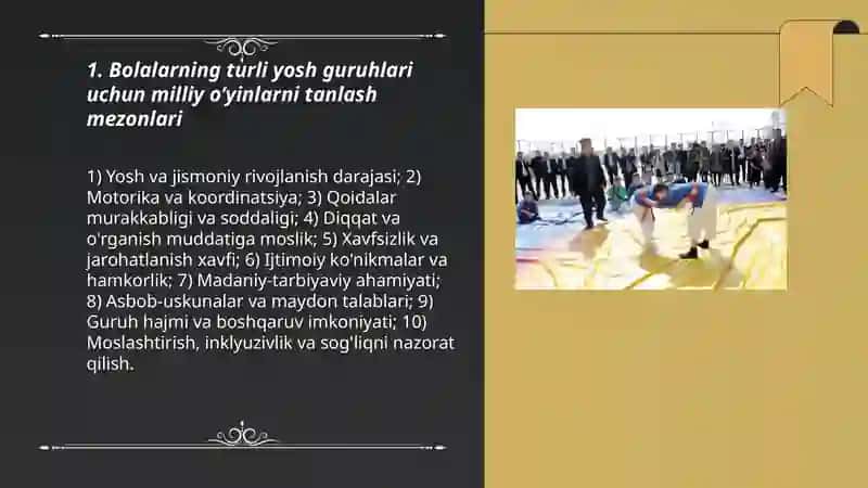 Milliy va harakatli o’yinlarni bolani yoshiga mos holda tanlash va o’tkazish 3