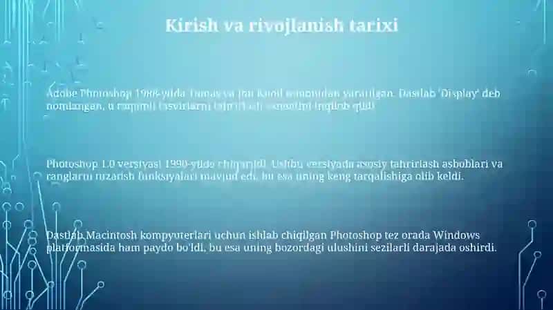 Photoshop: Tarix, Asoslar va Interfeys 3