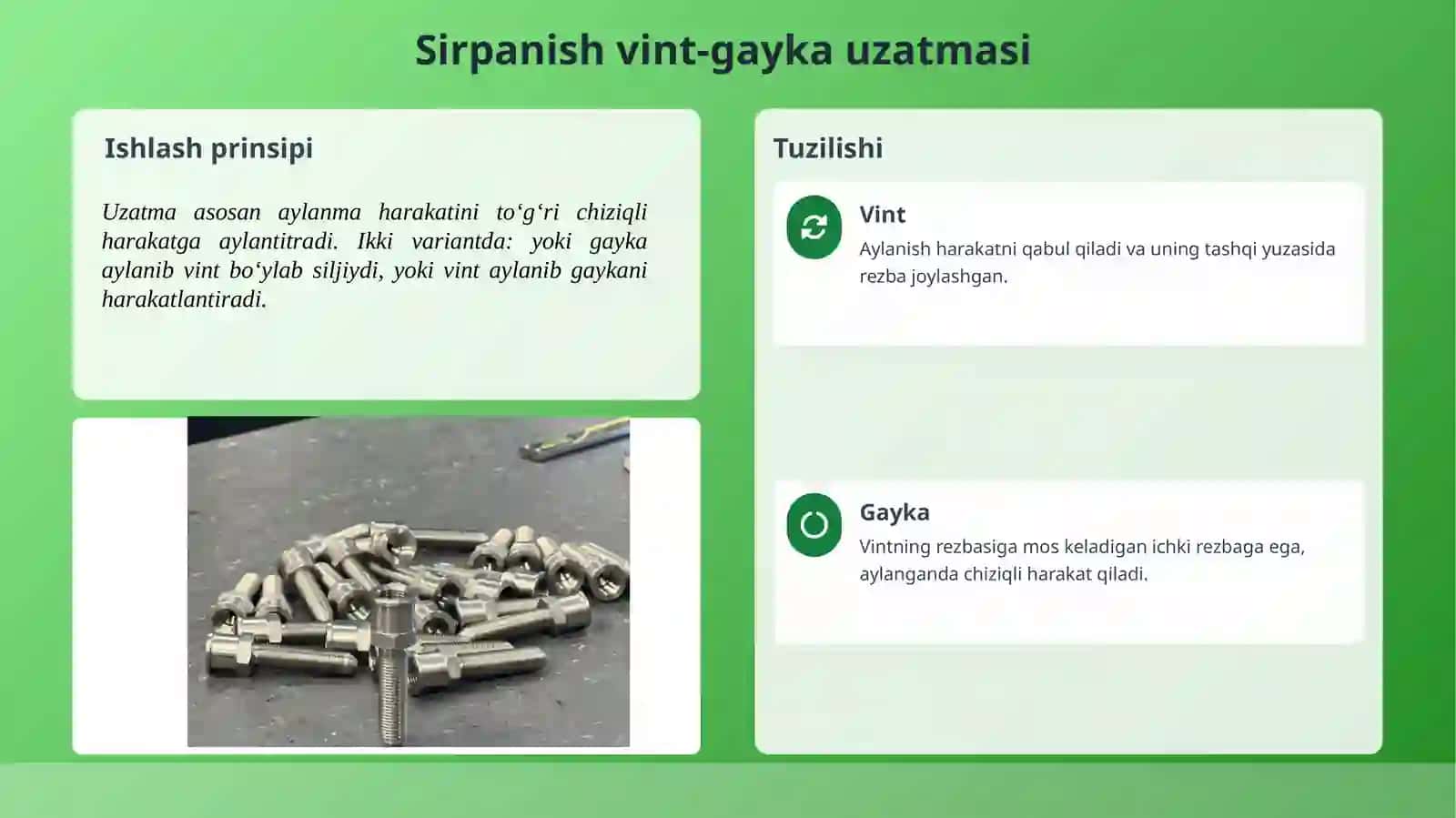 Vint-Gayka Uzatmalar 3