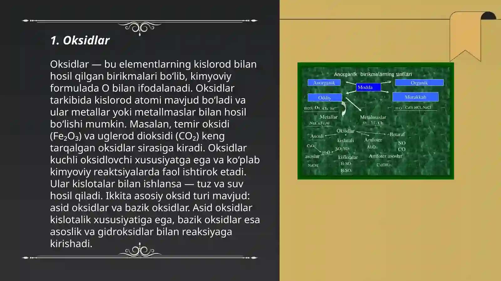 Anorganik birikmalarning eng muhim sinflari 3