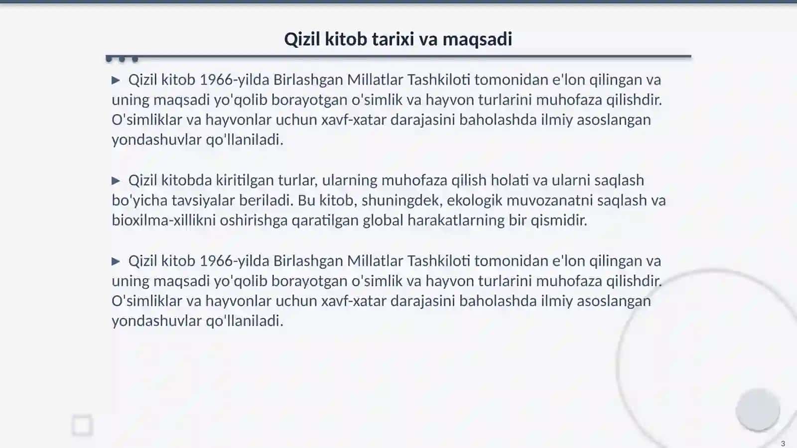 Qizil kitobga kiritilgan o'simliklarni o'rganish 3