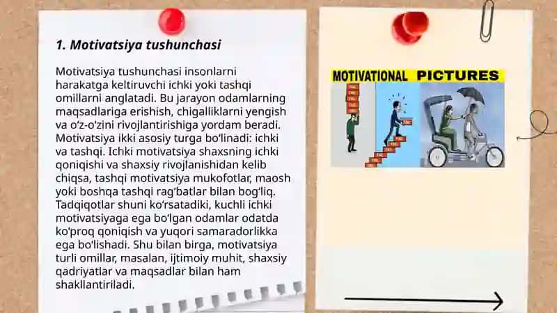 Motivatsiyani aks ettirish funksiyasi 3