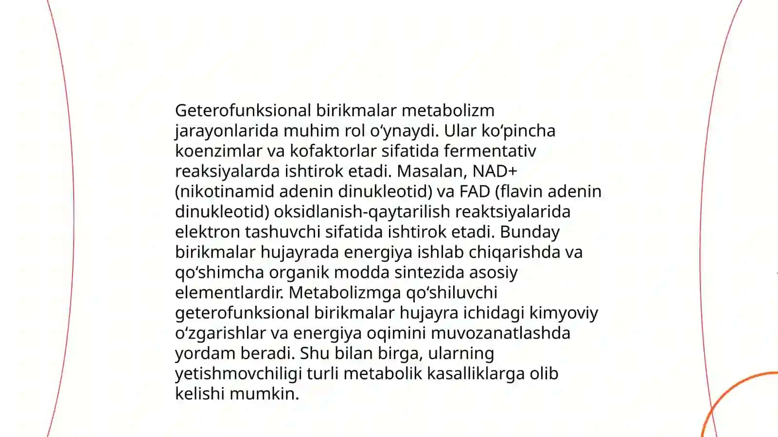 Geterofunksional birikmalar metabolizm jarayonlarida roli 3