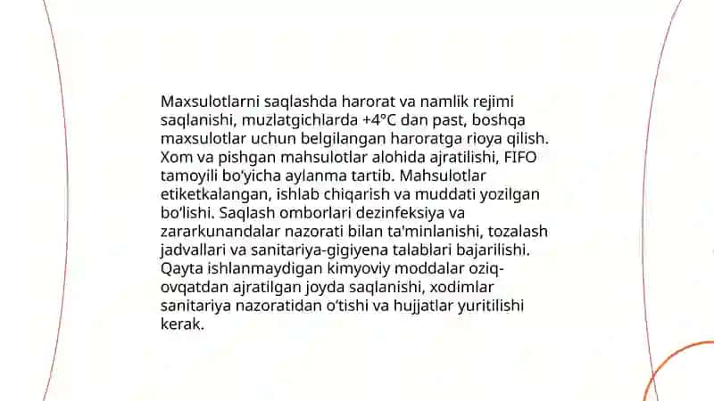 Maxsulotni saqlash va tashishda veterinariya sanitariya talabalari 3