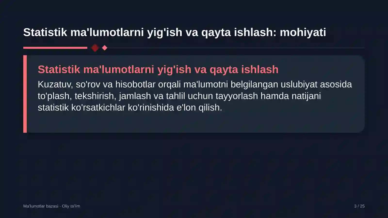 Xususiy klinikalarda statistik ma'lumotlarni yig'ish va qayta ishlash 3