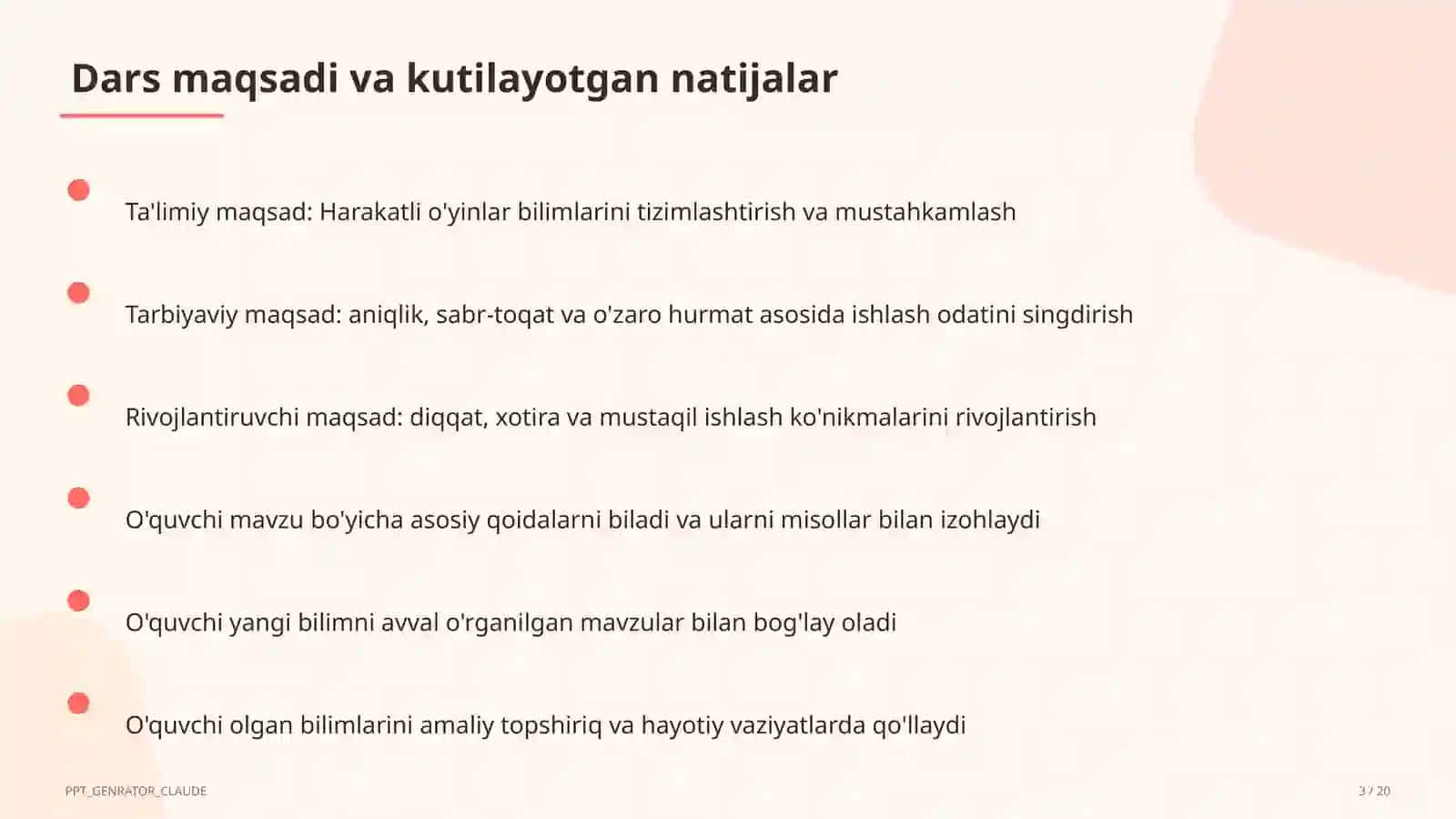 Harakatli o'yinlar (1-sinf) 3