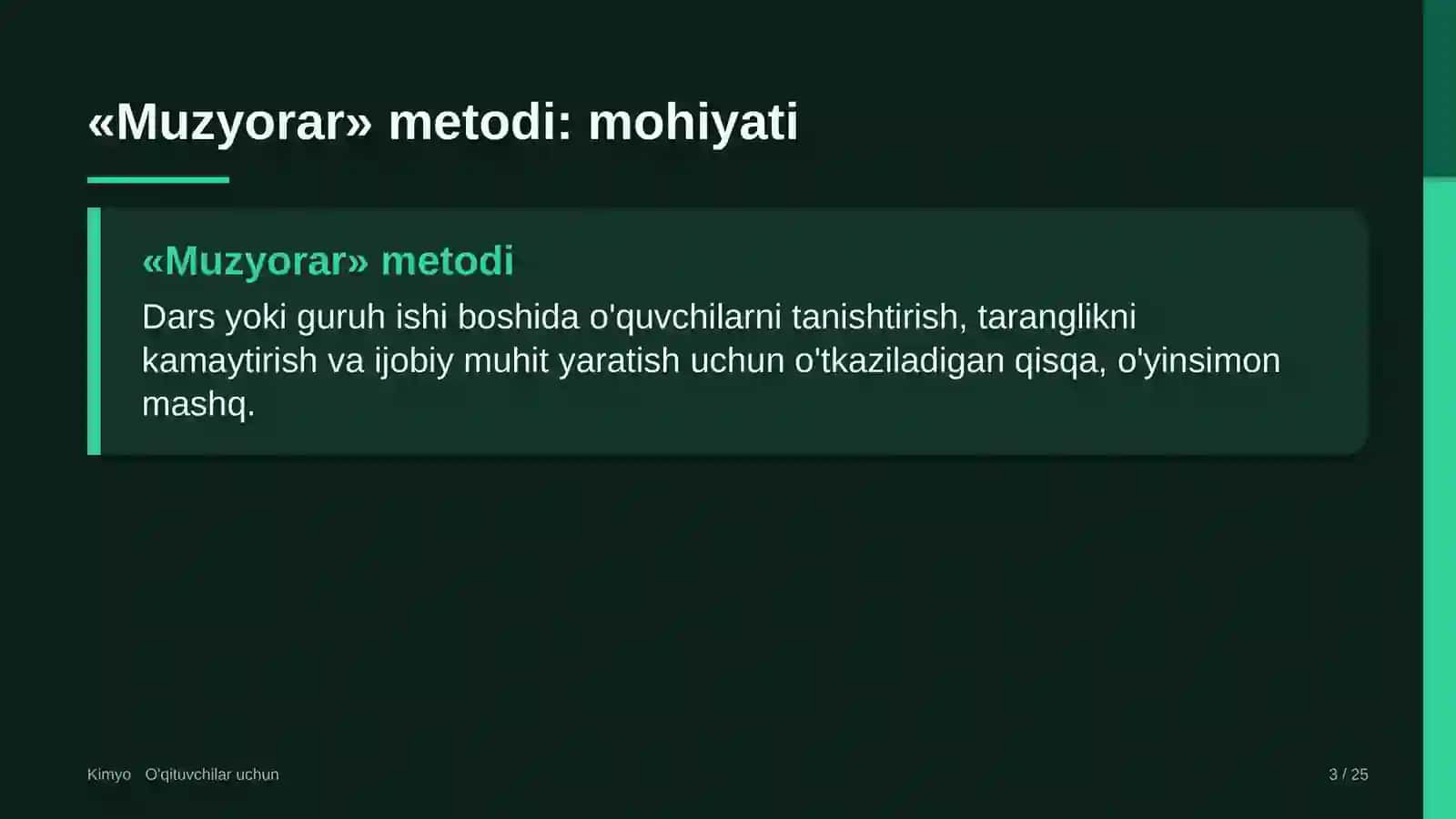 kimyo darslarida muzyorar metodidan foydalanish 9874 3