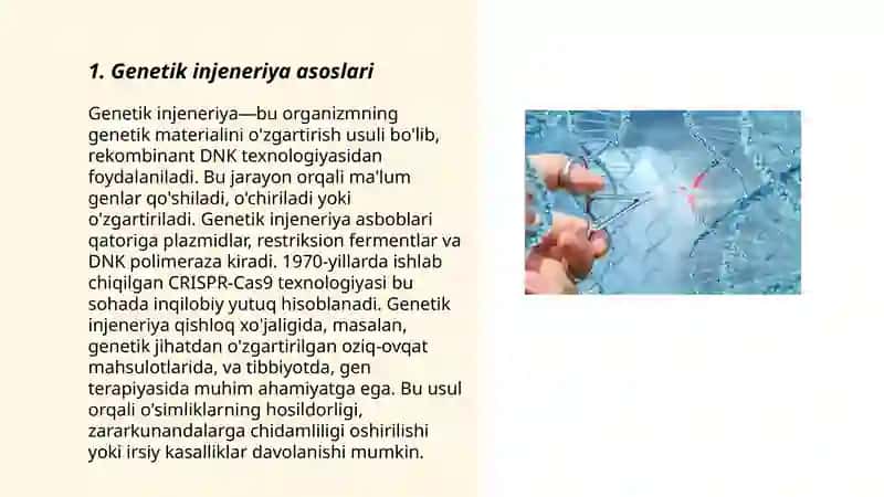 Genetik injeneriya va biotexnologiya 3