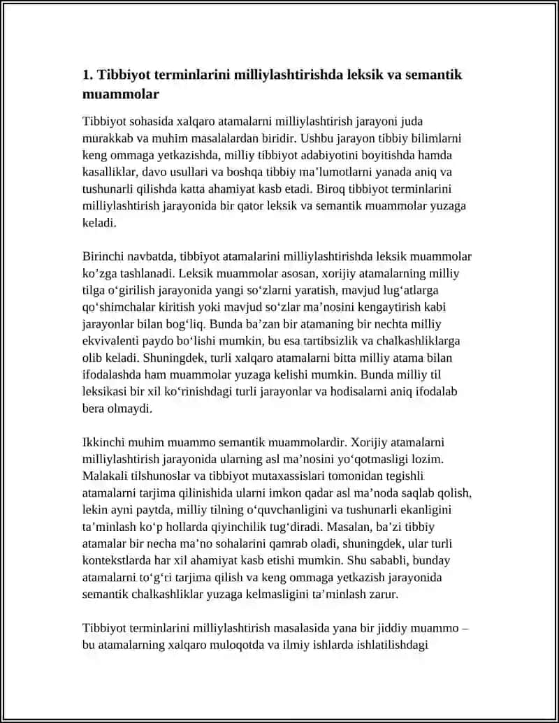 Tibbiyot atamalarning milliylashtirish muammolari va yechimlari 3