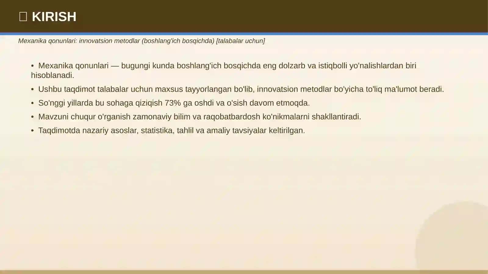 Mexanika Qonunlari: Innovatsion Metodlar (Boshlang'ich Bosqichda) [Talabalar Uchun] 3