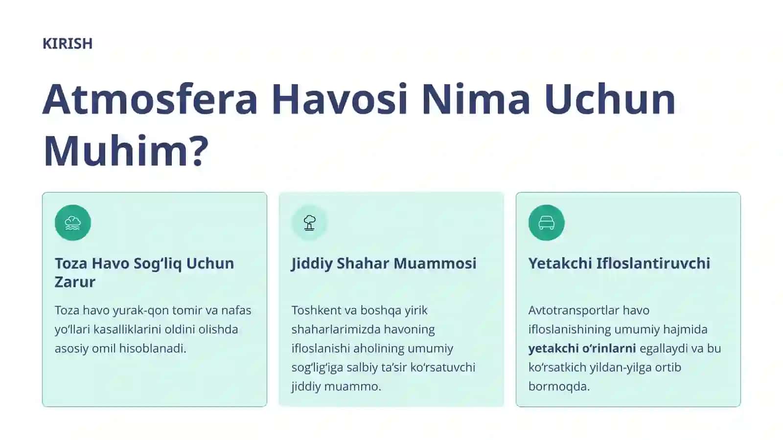 Ekologiya fanidan prezentatsiya 3