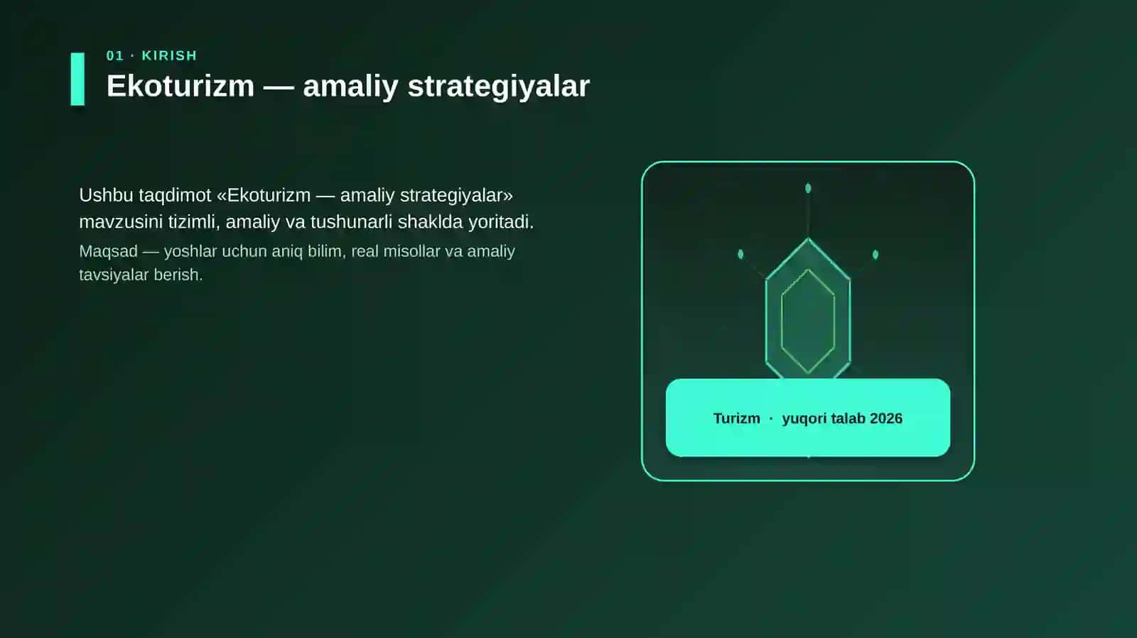 Ekoturizm — amaliy strategiyalar 3