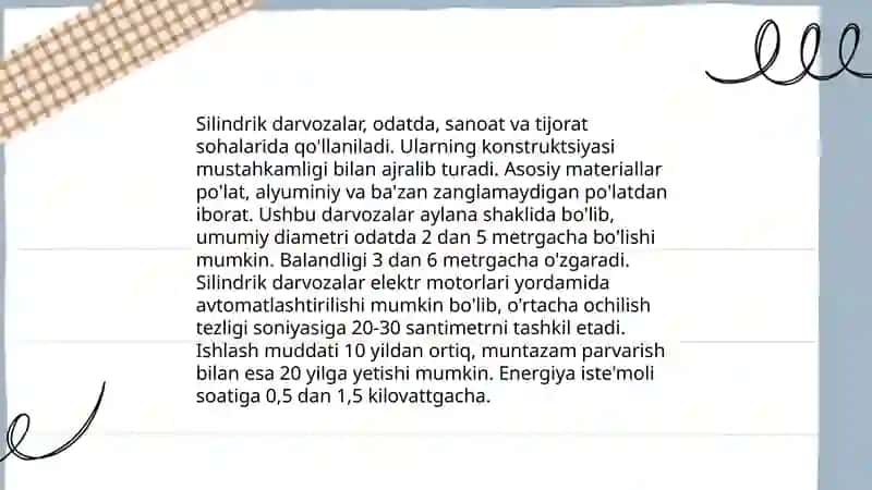 Silindrik darvozalar 3