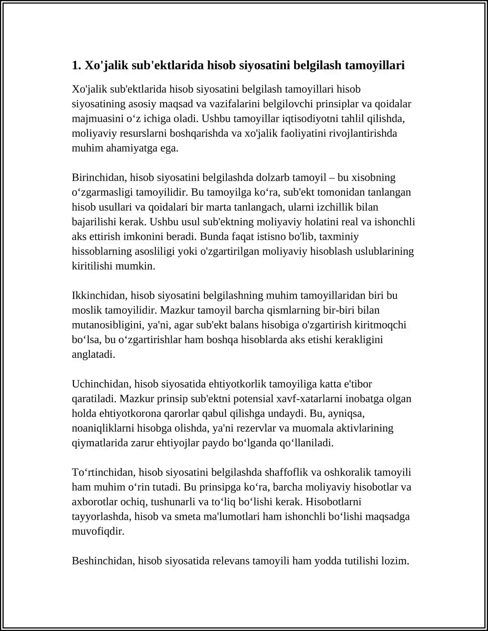 XO‘JALIK SUB’EKTLARIDA HISOB SIYOSATINISHAKLLANTIRISH 3