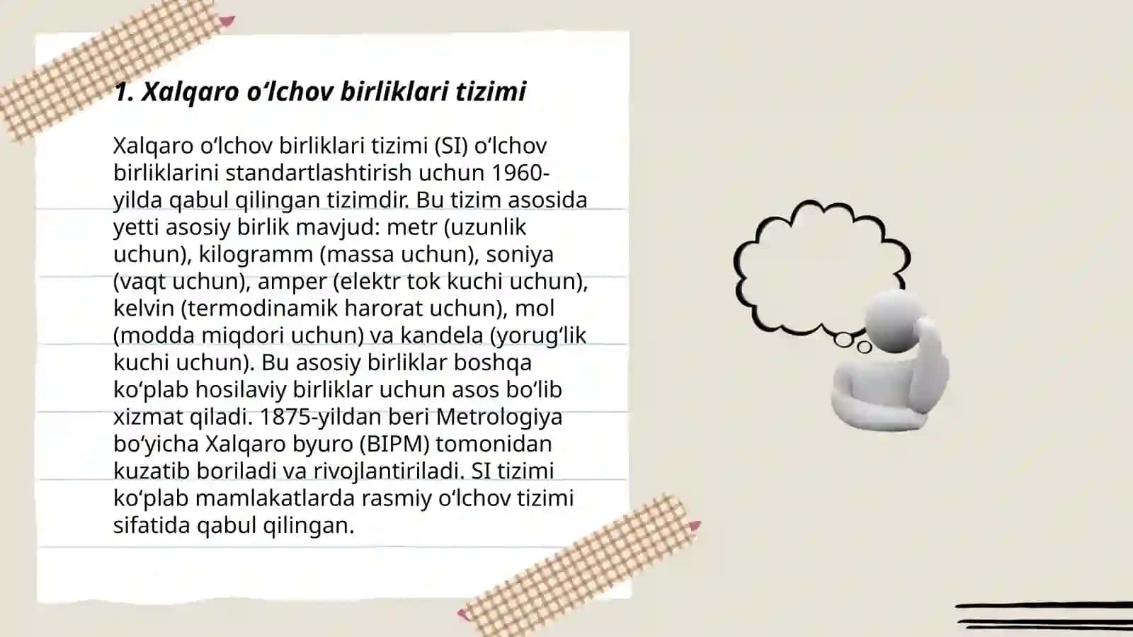 Xalqaro oʻlchov birliklari tizimi 3