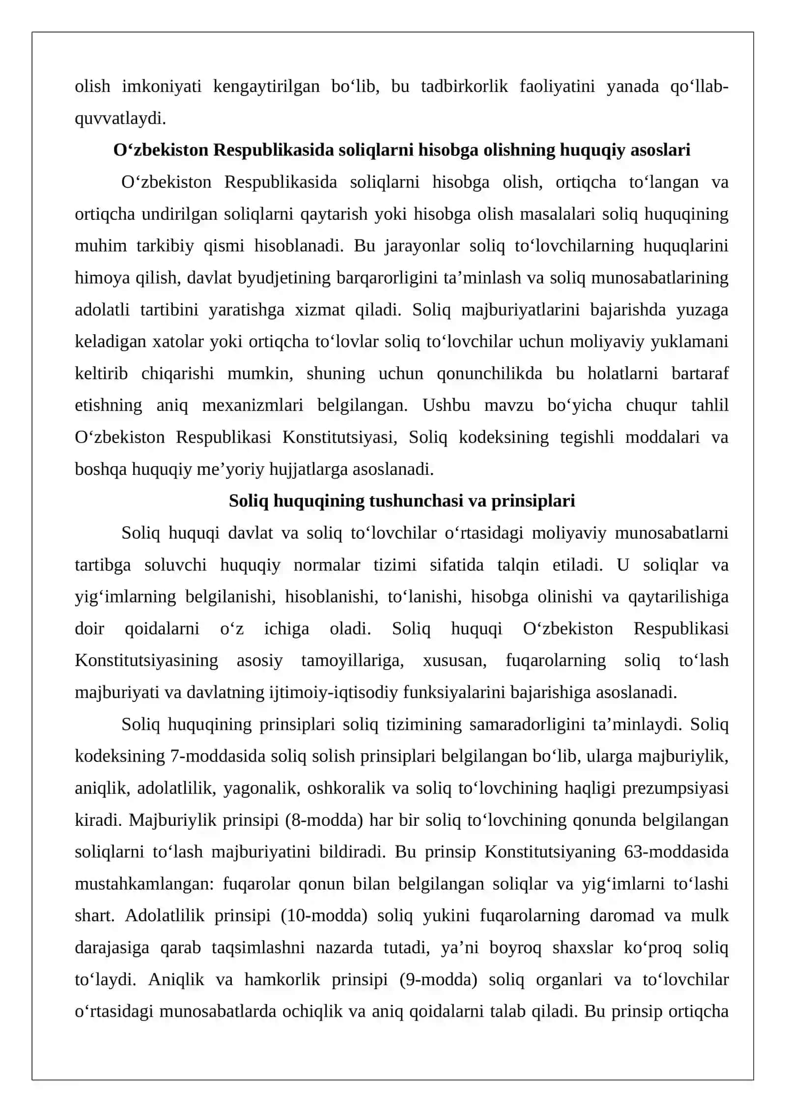 Ortiqcha to’langan va ortiqcha undirilgan soliqlarni hisobga olish hamda qaytarish 3