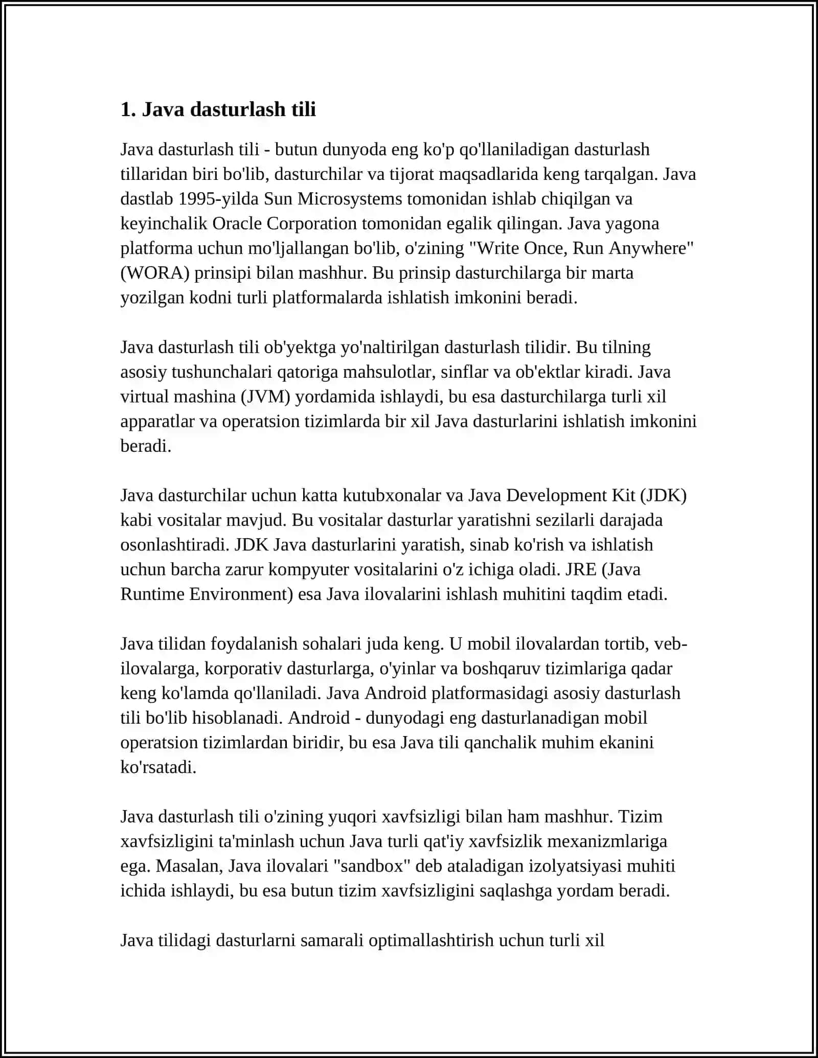 Java dasturlash tili 3