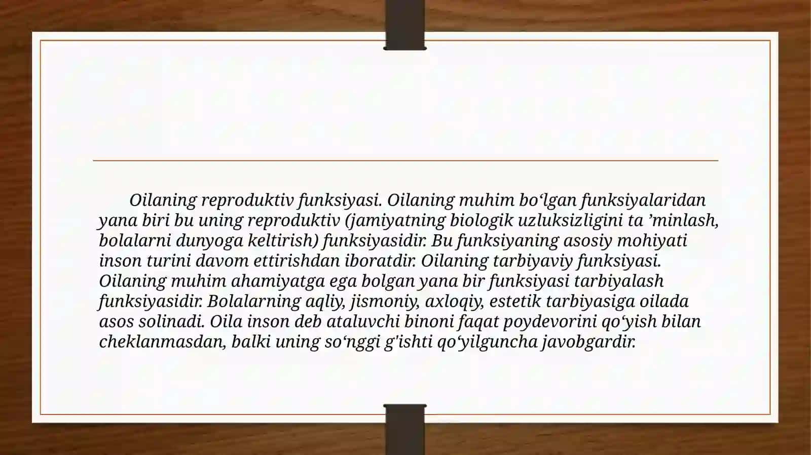Oila turlari va ularning nazariyasi 3