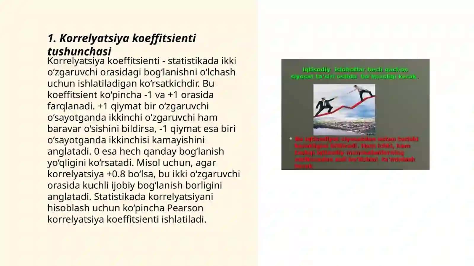 Korrelyatsiya koeffitsienti uning baholash usullari statistik tahlil etishda qo'llanilishi 3