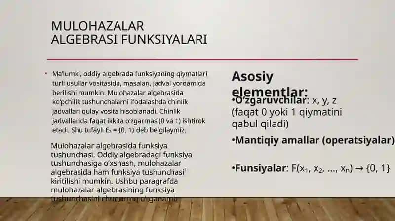 Bul algebrasi 3
