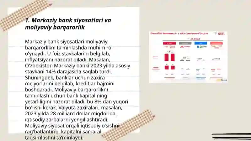 Markaziy bank siyosatlari va moliyaviy barqarorlik 3
