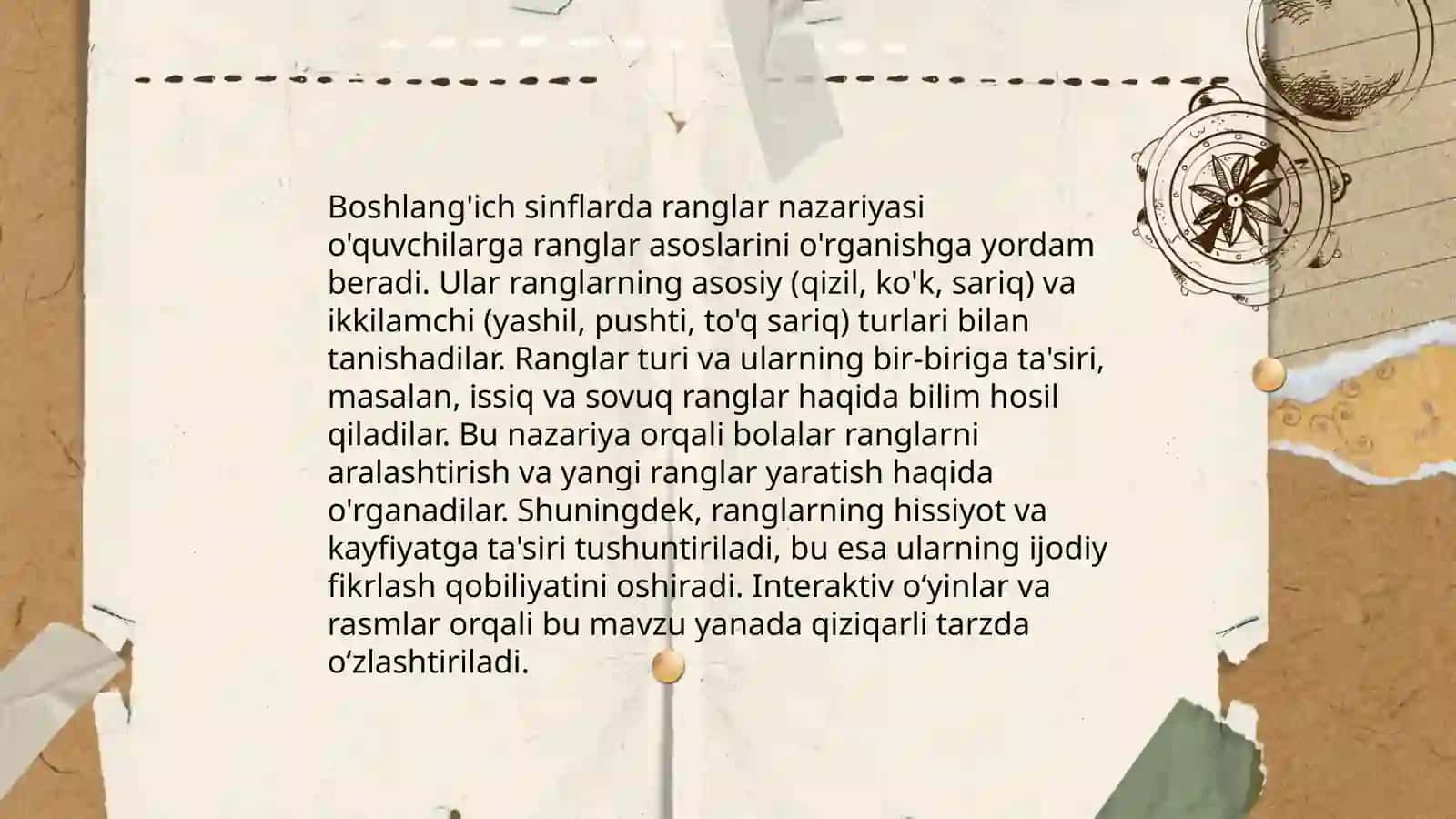 Boshlang'ich sinflarda chizmachilik san'atini o'rgatishning maqsadi 3
