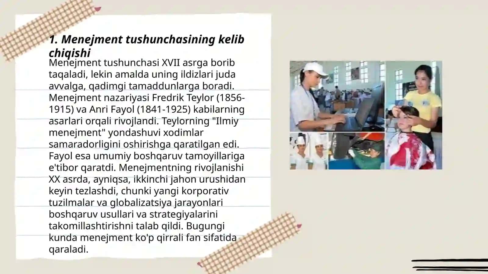 Menejmentning tarixiy shart-sharoitlari 3