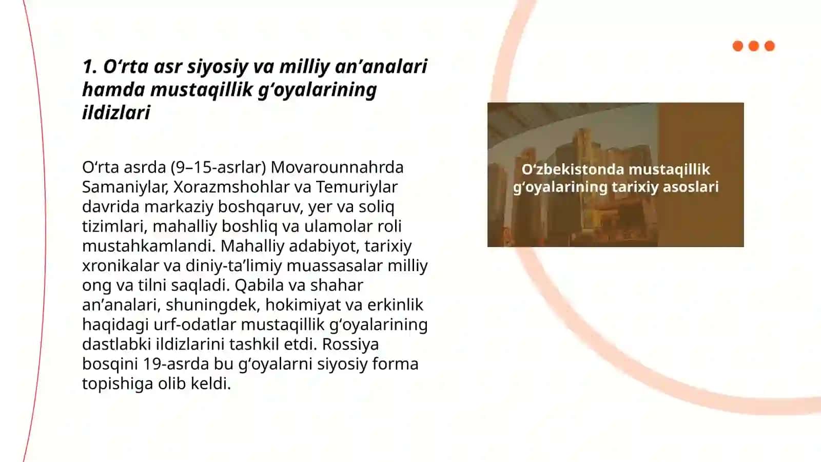 Oʻzbekistonda mustaqillik ğoyalarining tarixiy asoslari 3