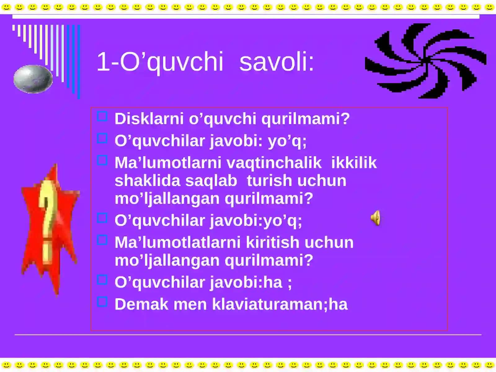 Informatika fanidan Kompyuter texnikasi vositalari dars ishlanmasi 3