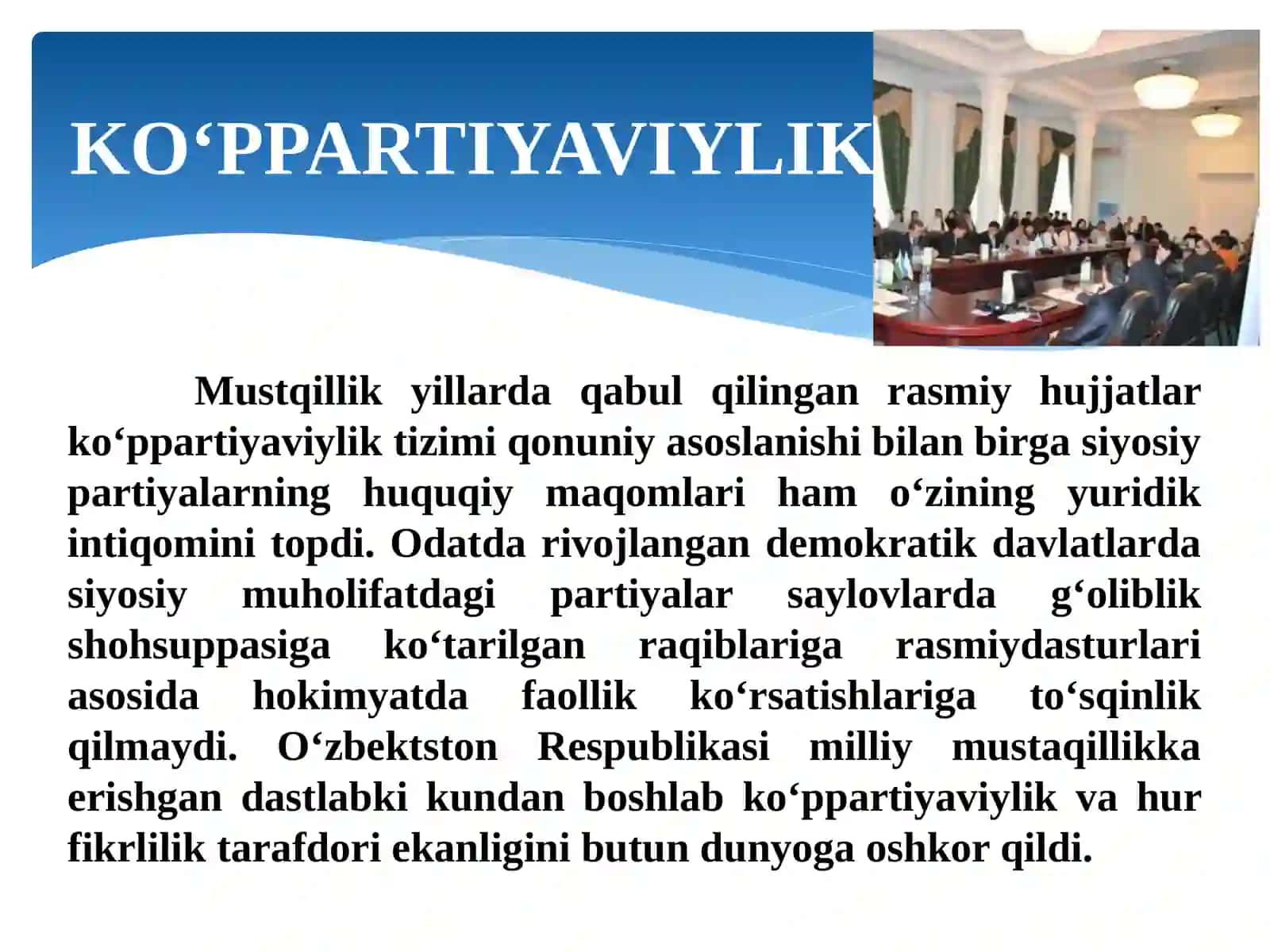 O‘ZBEKISTONDA SIYOSIY PARTIYALARNING HUQUQIY ASOSLARI 3