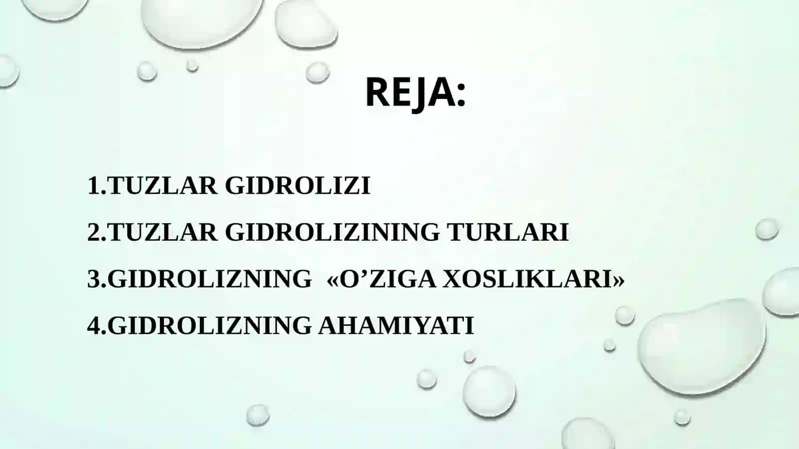 Tuzlar gidrolizi va uning mеxanizmi. Tuzlar gidrolizining turlari 3