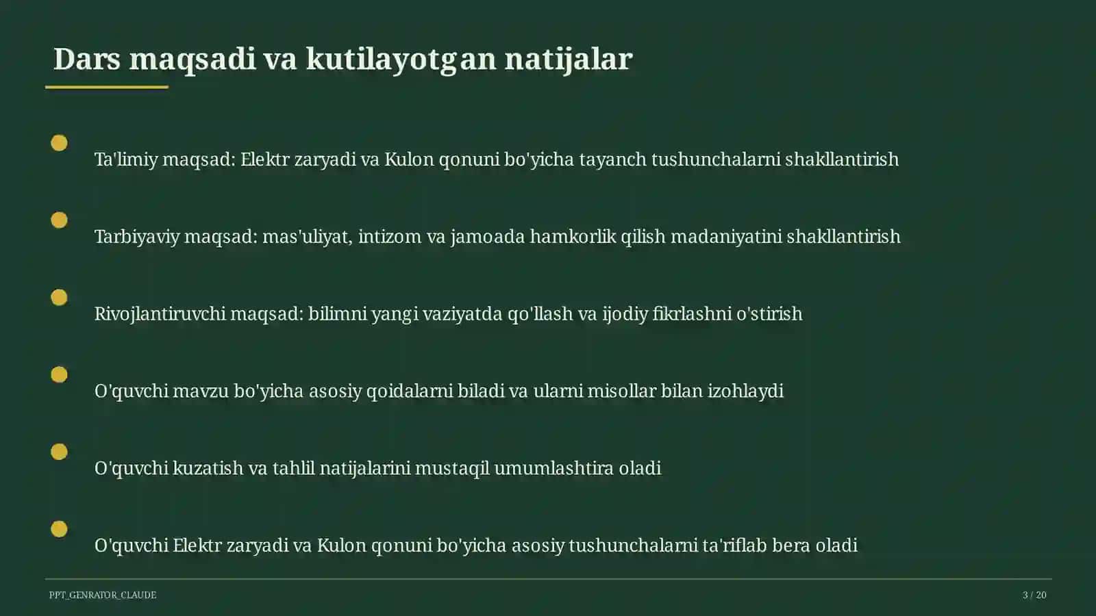 Elektr zaryadi va Kulon qonuni (8-sinf) 3