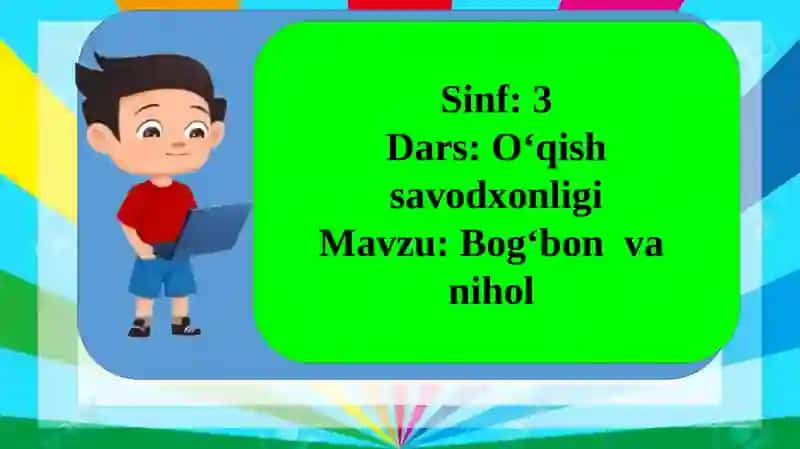 Bog‘bon va nihol darslik 3
