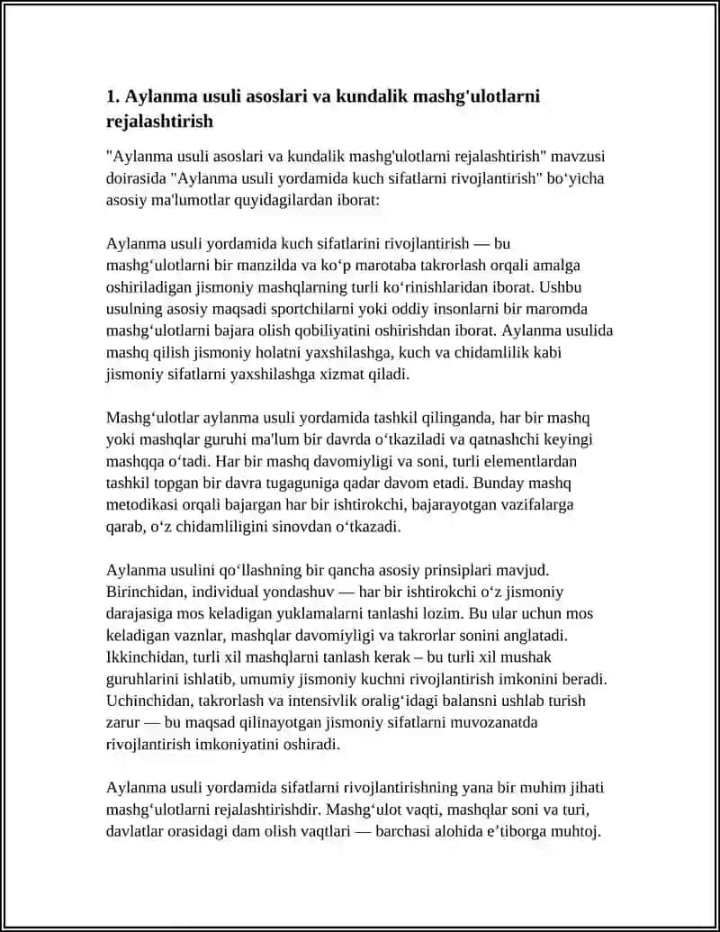 AYLANMA USULI YORDAMIDA KUCH SIFATLARINI RIVOJLANTIRISH (KUNDALIK MASHGLARNI BAJARISH) 3