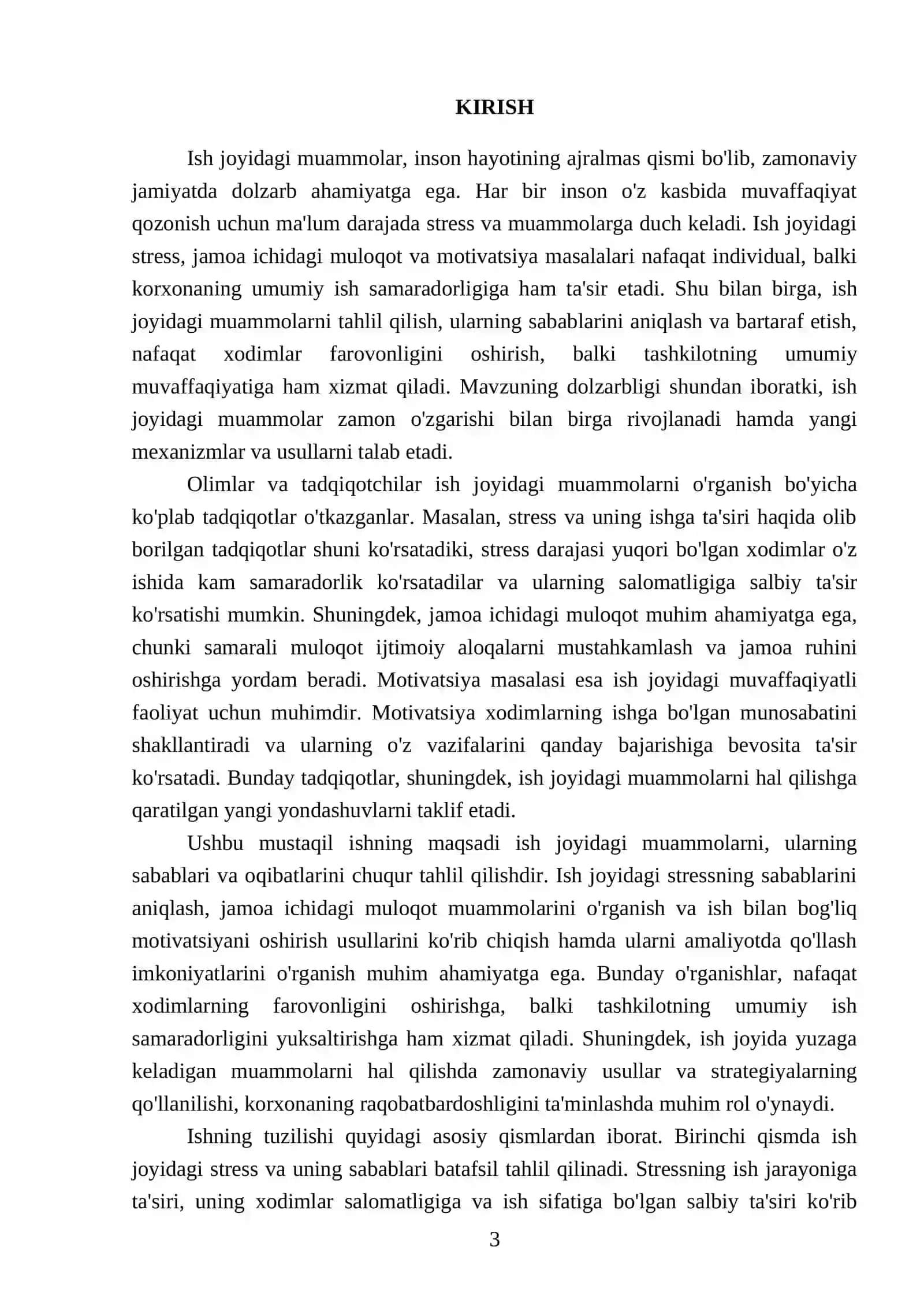 Ish joyidagi muammollar va ularning bartaraf etilishi 3