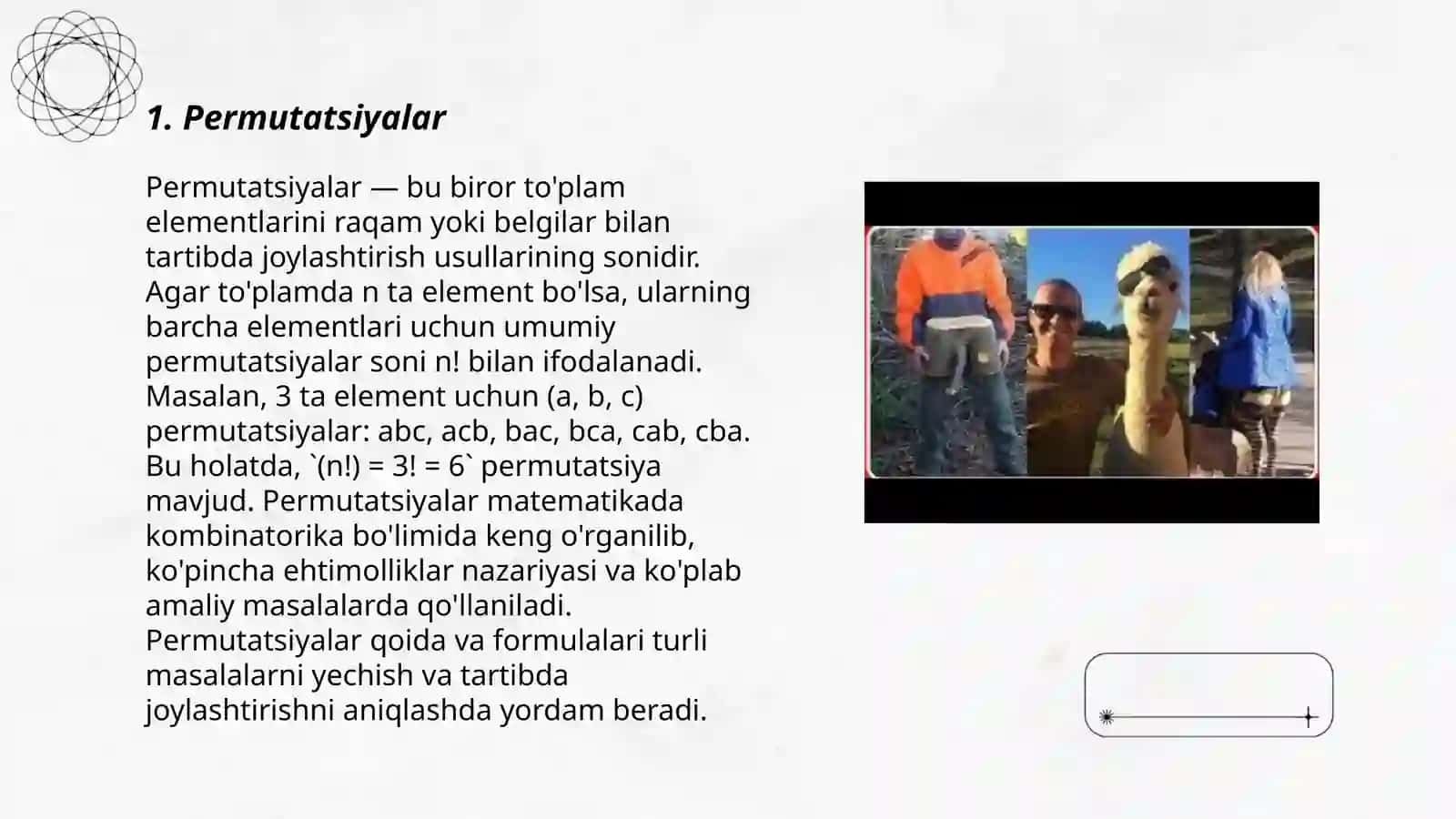 Permutatsiyalar 3