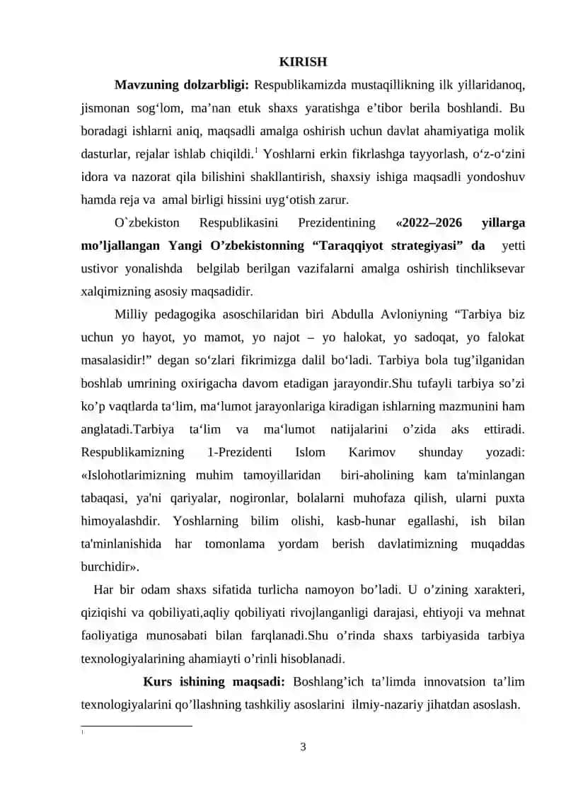Tarbiya jarayonini amalga oshirishda innovatsion texnologiyalaridan foydalanish 3